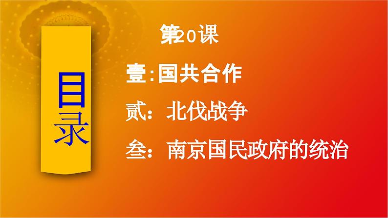 第20课 国民革命与南京国民政府的统治（课件）-【中职专用】《中国历史》02