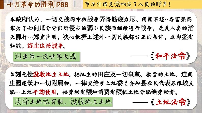 【特色课件】中职历史部编高教版2023世界历史第15课《十月革命与苏联社会主义建设》课件ppt第6页