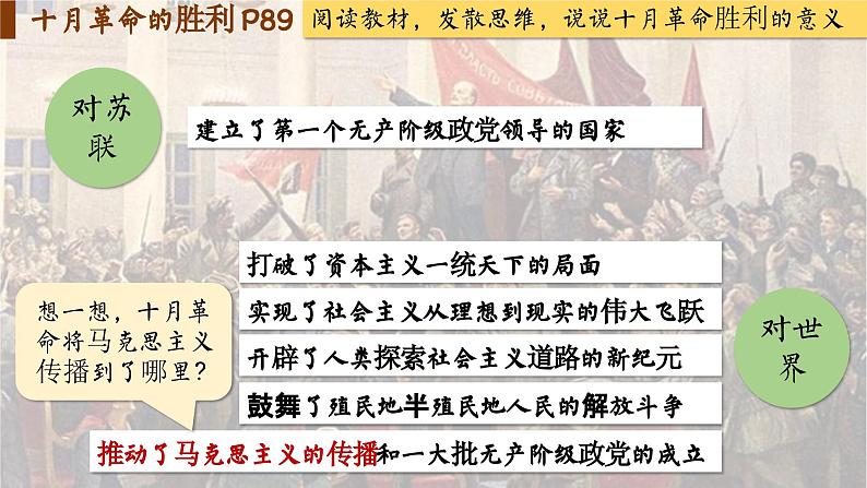 【特色课件】中职历史部编高教版2023世界历史第15课《十月革命与苏联社会主义建设》课件ppt第8页