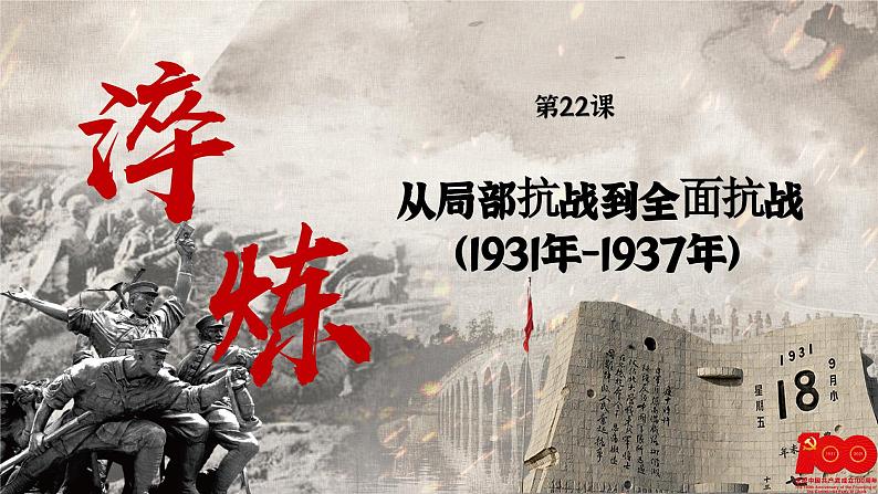 【特色课件】中职历史部编高教版2023中国历史第22课《从局部抗战到全国抗战》课件ppt01