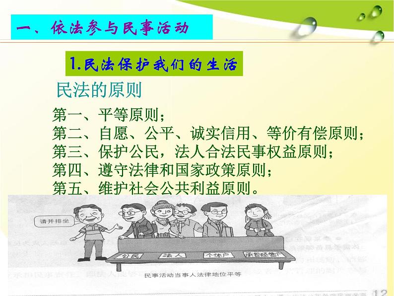 第十一课 依法公正处理民事关系 课件04