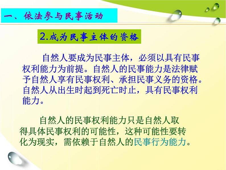 第十一课 依法公正处理民事关系 课件07