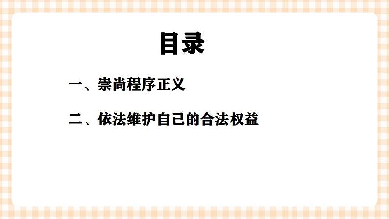 第八课 崇尚程序主义，依法维护权益（2课时）课件02