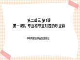 第二单元+第1课+第一课时+专业和专业对应的职业群+课件- 中职高教版职业生涯规划（第五版）