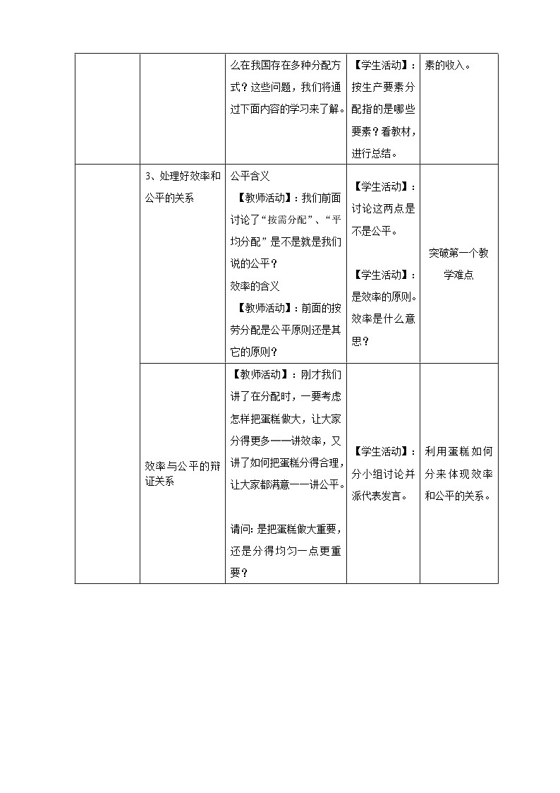 3.1 个人收入与分配 教案-2022-2023学年中职北师大版经济政治与社会03