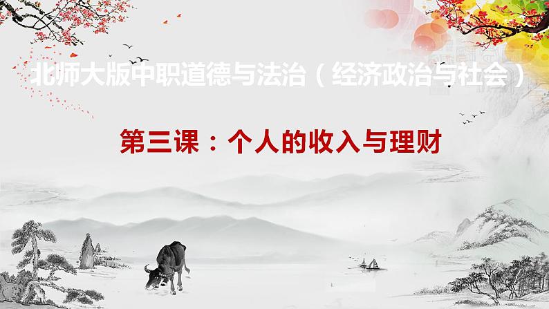 【北师大版】政治经济政治与社会 第3课 个人的收入与理财  课件01