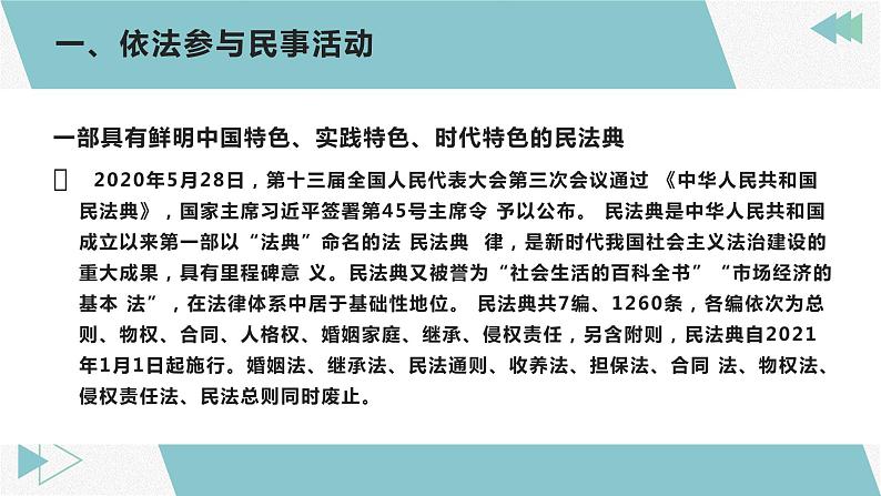 【中职专用】中职思想政治 高教版《职业道德与法律》 第十一课 依法公正处理民事关系课件PPT04