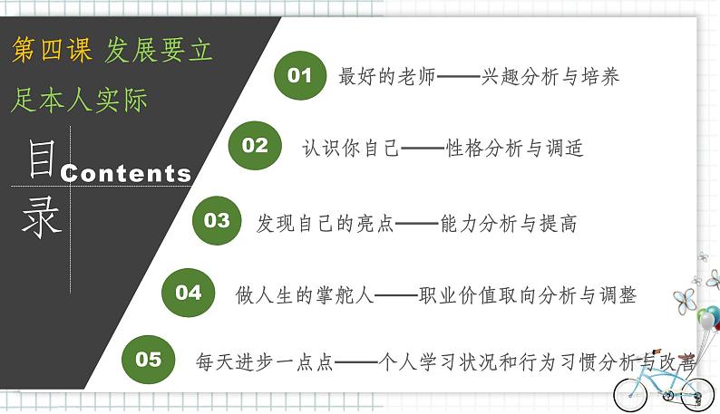 【中职专用】思想政治 高教版·第五版《职业生涯规划》 发展职业生涯要立足本人实际课件PPT04