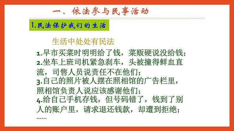 【中职专用】高中思想政治 高教版《职业道德与法律》 第十一课 公正处理民事关系 课件02