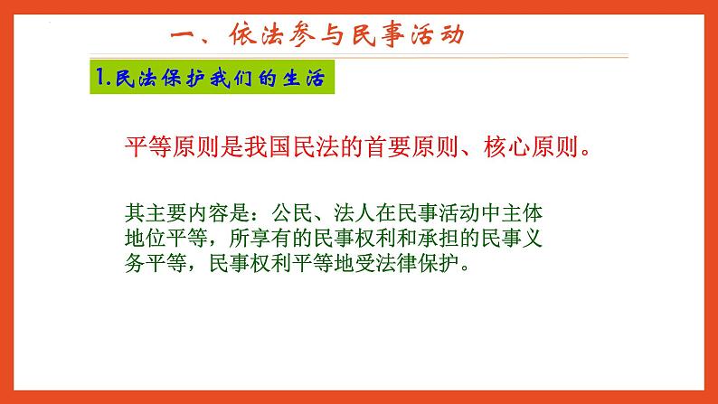 【中职专用】高中思想政治 高教版《职业道德与法律》 第十一课 公正处理民事关系 课件05