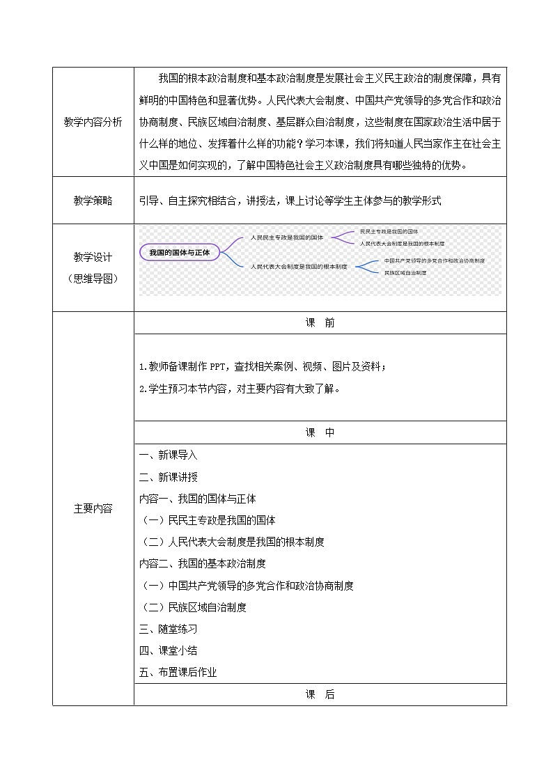 【2023年部编高教版】中职思想政治 中国特色社会主义 第八课 用制度体系保障人民当家做主（课件+教案）02