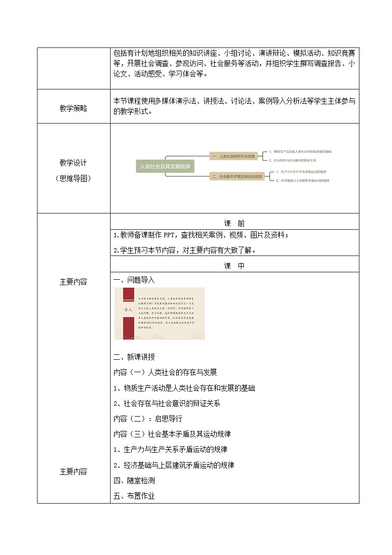 【 2023部编高教版】哲学与人生 第十课 人类社会及其发展规律 教案02
