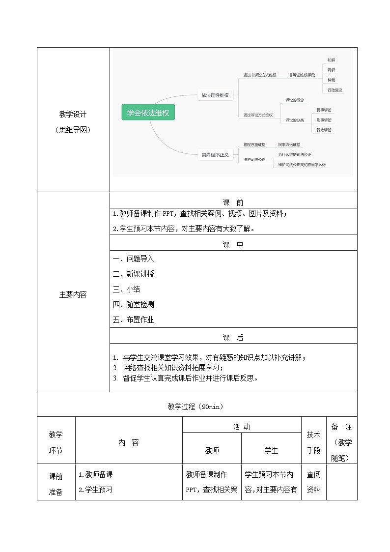 【2023部编高教版】中职思想政治 职业道德与法治 第十三课 学会依法维权 教案03