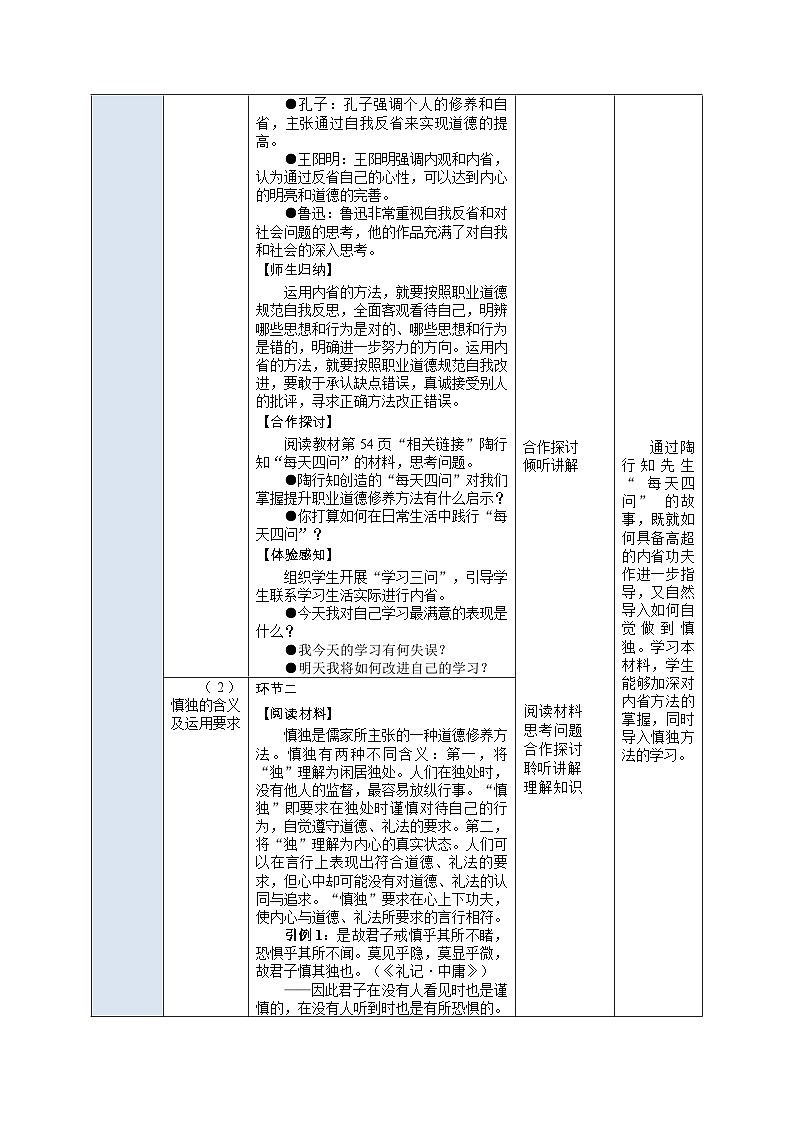 部编高教版2023 中职职业道德与法治第6课第2课时《养成良好职业道德习惯》教案第3页
