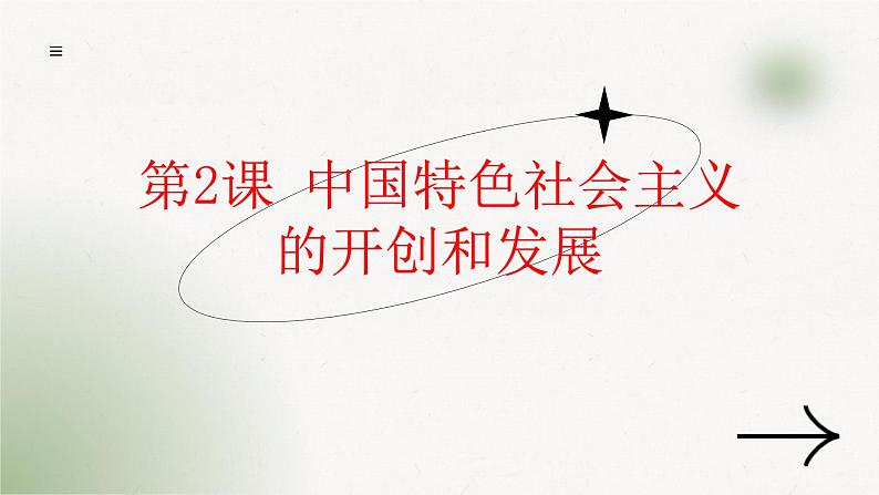 中国特色社会主义第2课中国特色社会主义的开创和发展课件01