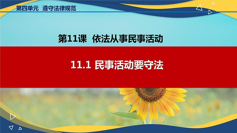 11.1民事活动要守法（课件＋视频）-【中职】高二思想政治《职业道德与法治》（高教版2023基础模块）01