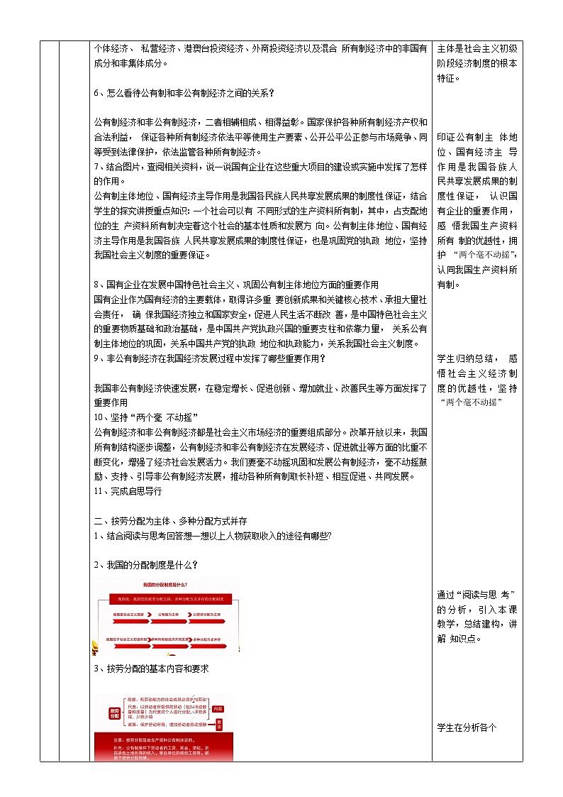 【同步教案】中职思想政治 中国特色社会主义 第四课 社会主义基本经济制度 教案02