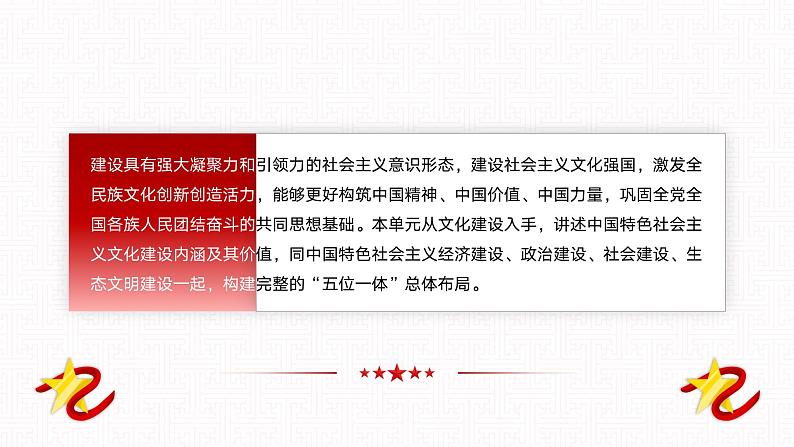 【单元导读课件】中职思想政治 中国特色社会主义 第四单元 中国特色社会主义文化建设 单元导读课件05