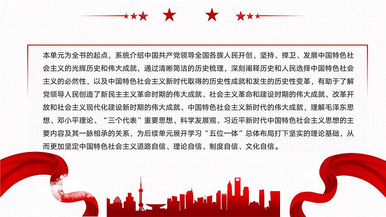 【单元导读课件】中职思想政治 中国特色社会主义 第一单元 中国特色社会主义的开创、坚持、捍卫、发展 单元导读课件08