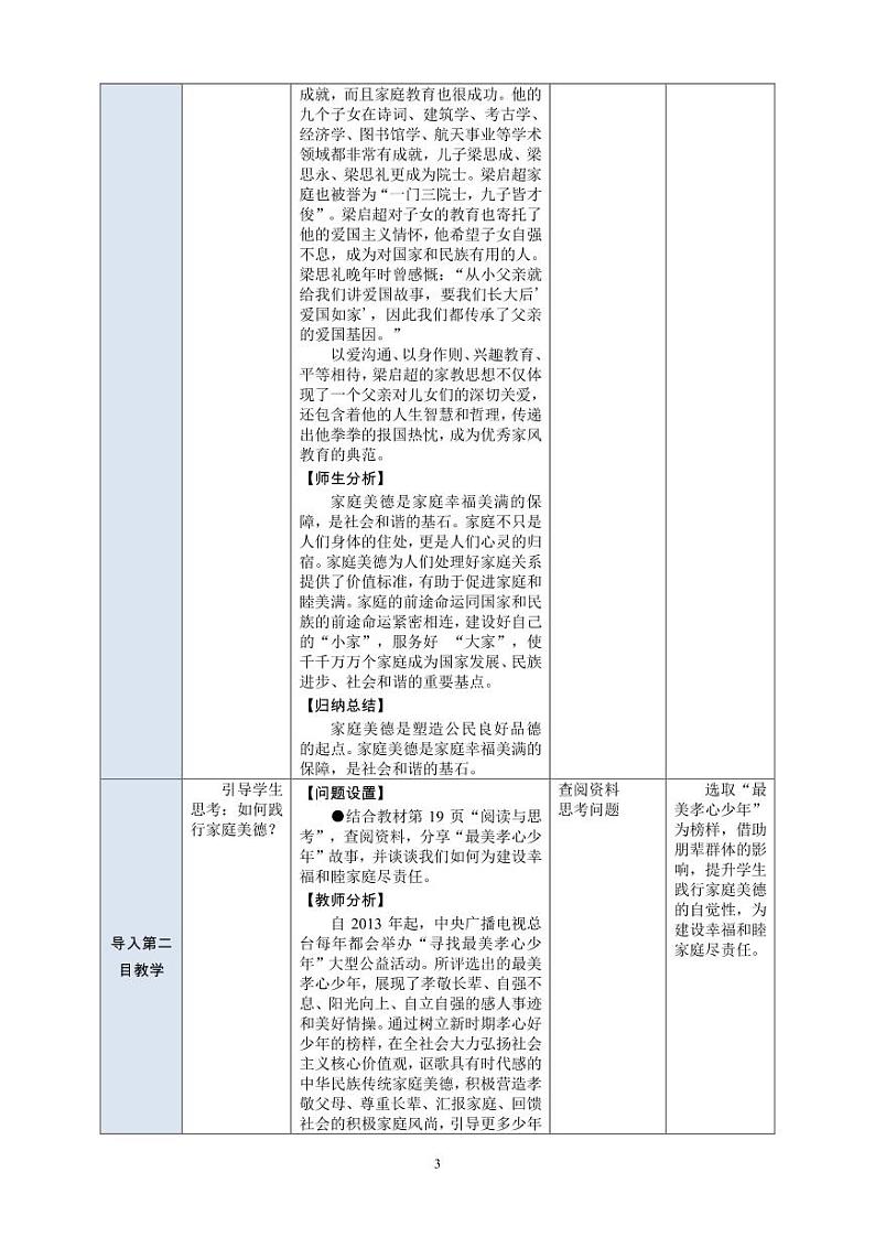 5.职业道德与法治第2课 让美德照亮幸福人生 二、做守家庭美德的好成员教案第3页