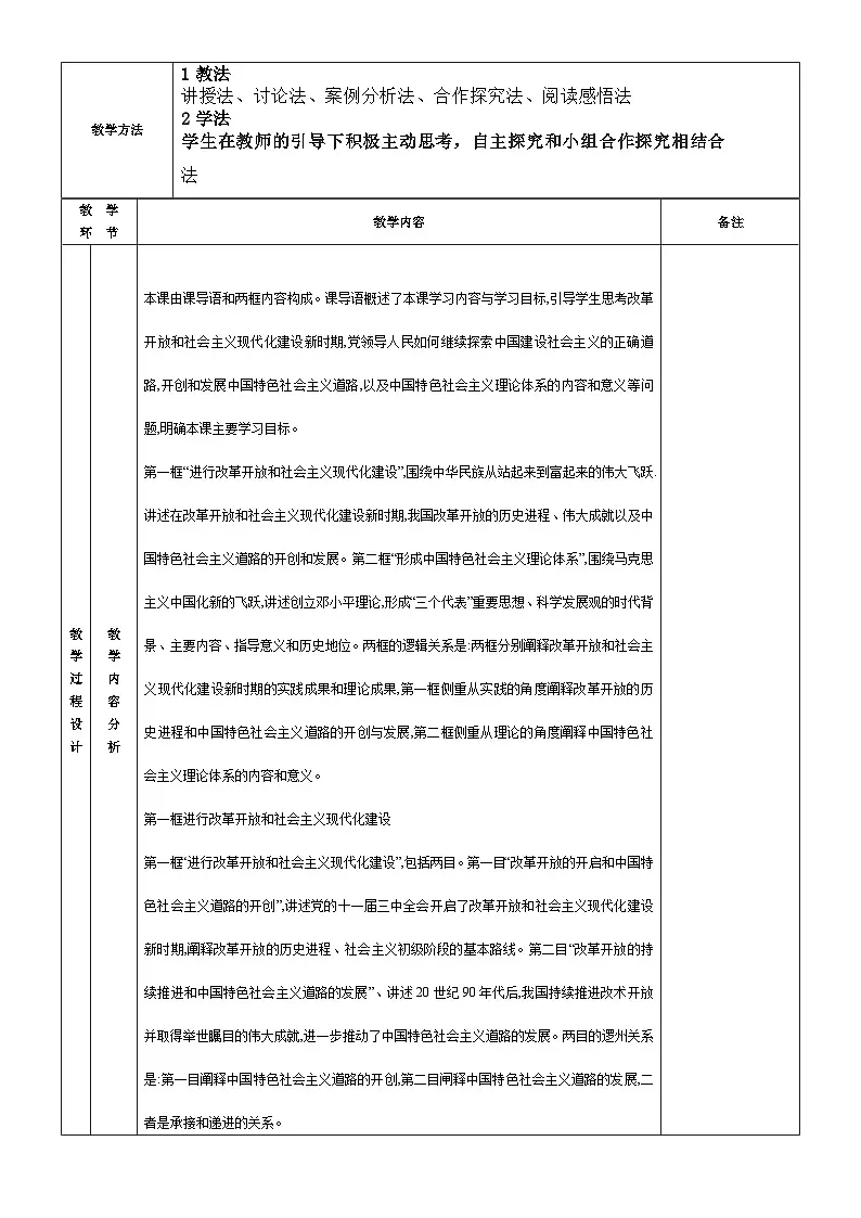 第2课+中国特色社会主义的开创和发展+教案-2025-2026学年中职高教（2023）中国特色社会主义第2页