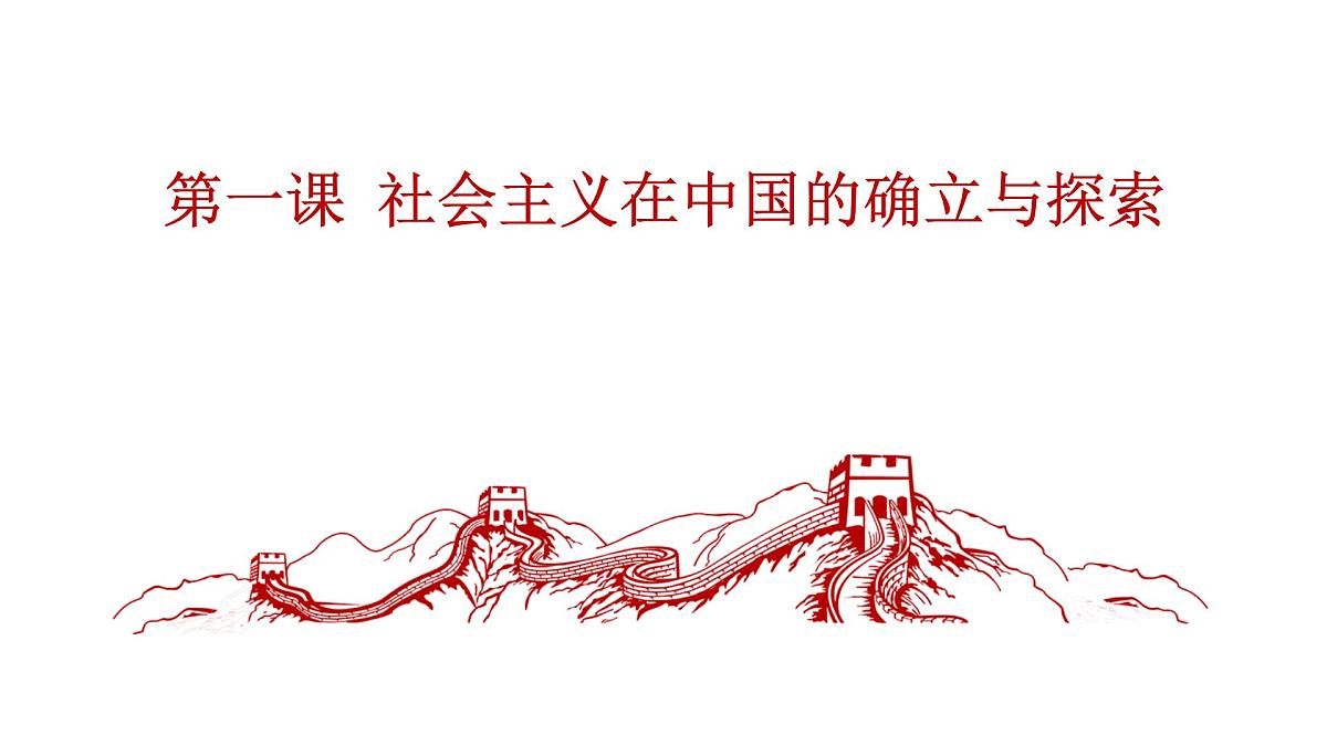 部编高教版2023《中国特色社会主义》第1课社会主义在中国的确立与探索课件第1页
