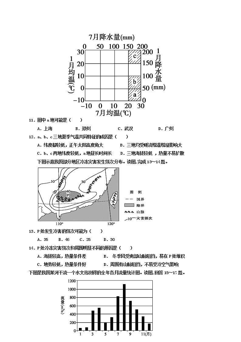 2021广安武胜烈面中学校高二下学期开学考试地理试题含答案第3页