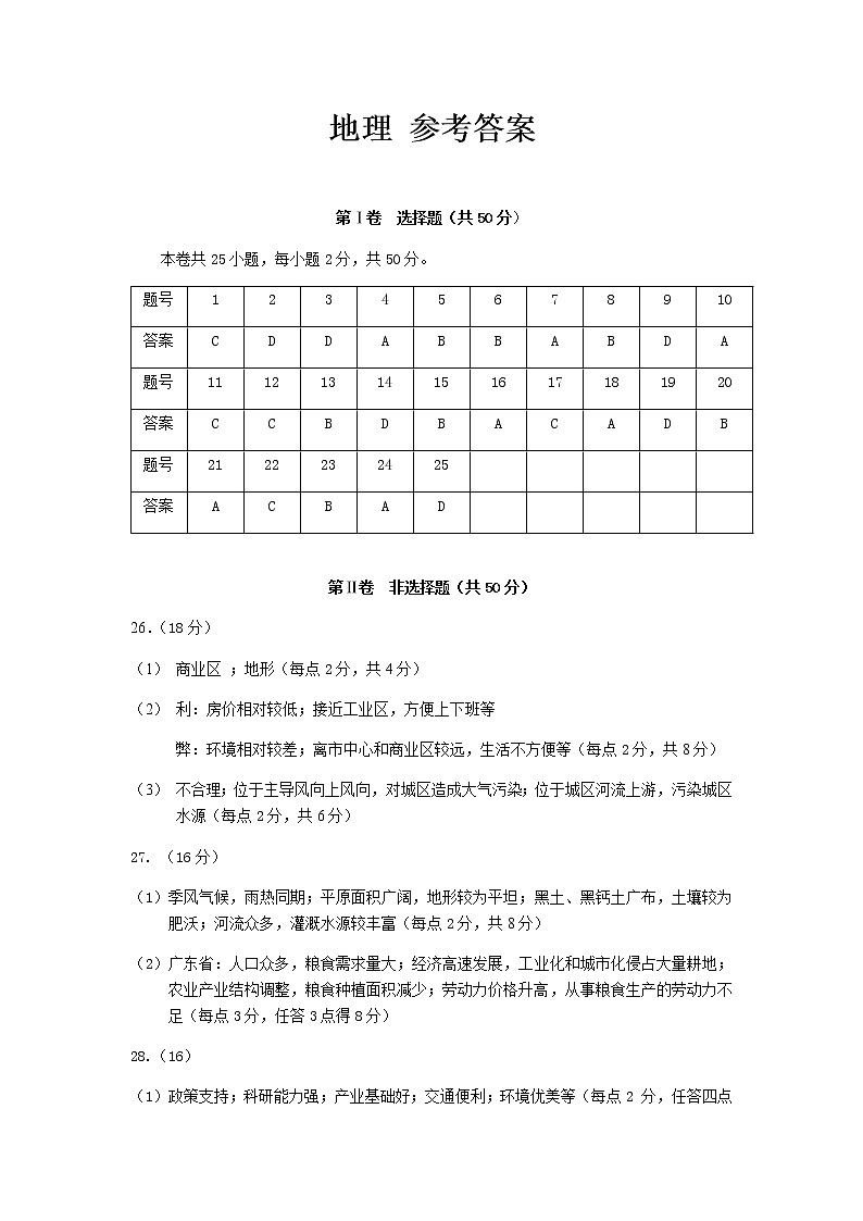 2021合肥十一中高二上学期开学考试地理试题含答案01