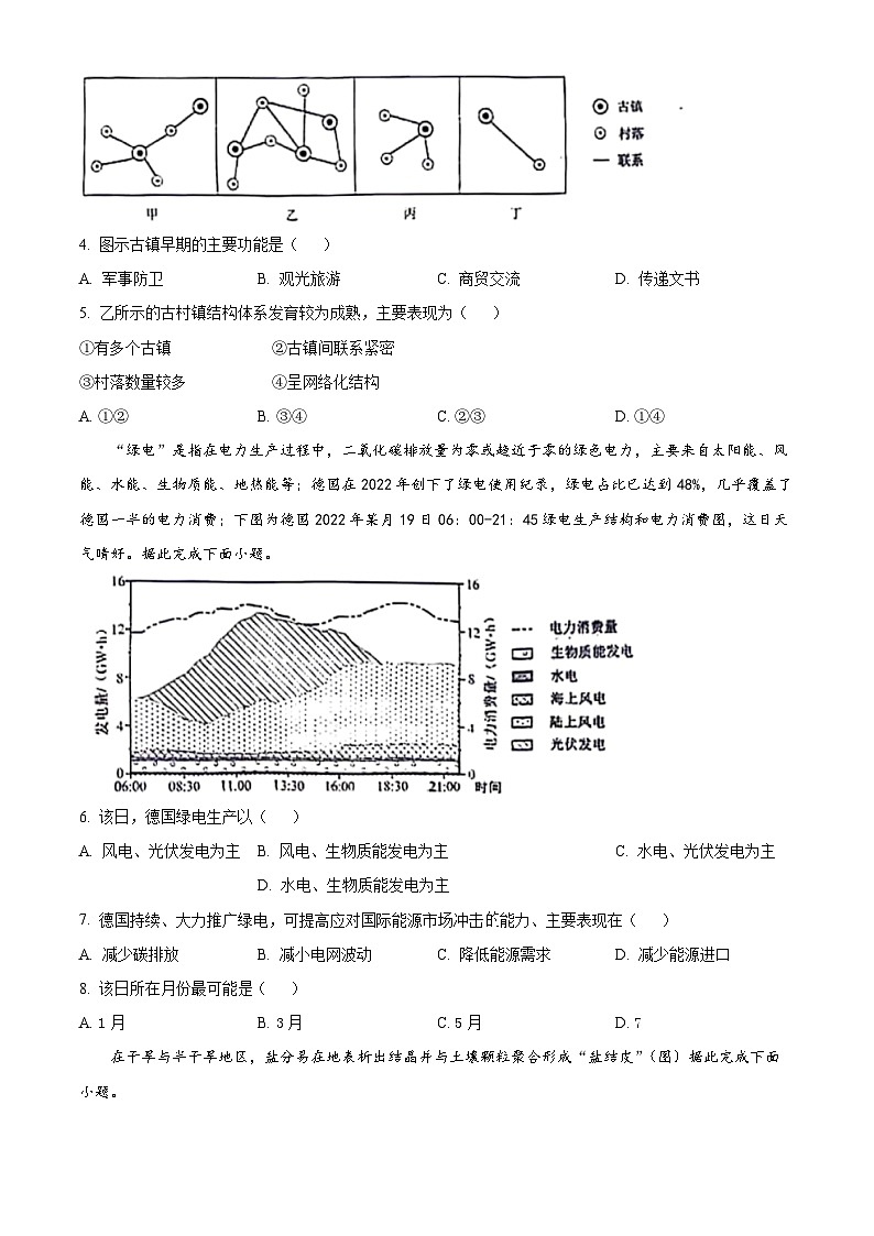 2024年1月普通高等学校招生全国统一考试适应性测试（九省联考）地理试题（适用地区：安徽）（原卷版）第2页