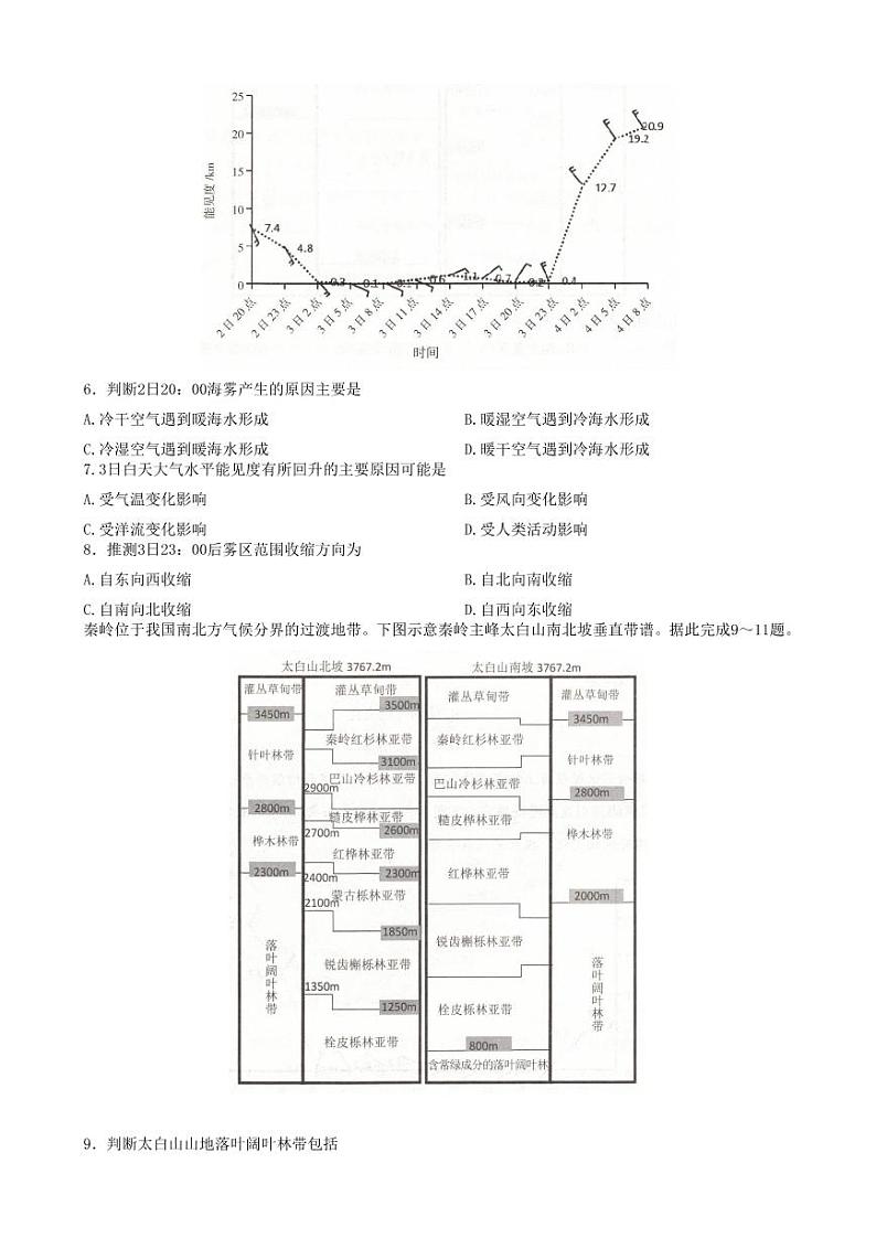 2023银川普通高中教学质量检测文综PDF含答案03