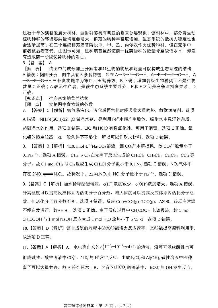 广西玉林市五校联考2021-2022学年高二上学期期中质量检测理综试题含答案02