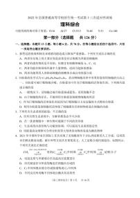 2022全国普高招生统一考试第十三次适应性训练（西工大13模）理科综合PDF版含答案