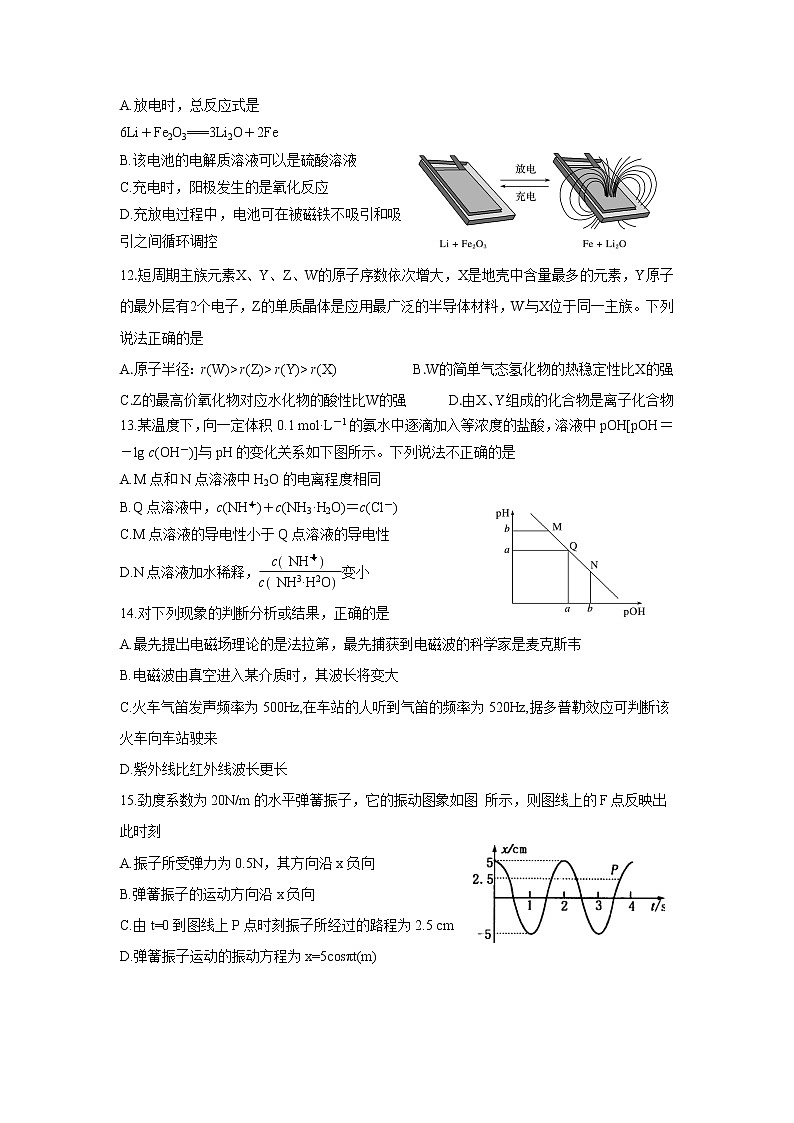 2021雅安高中高二下学期期中考试理科综合试题含答案第3页