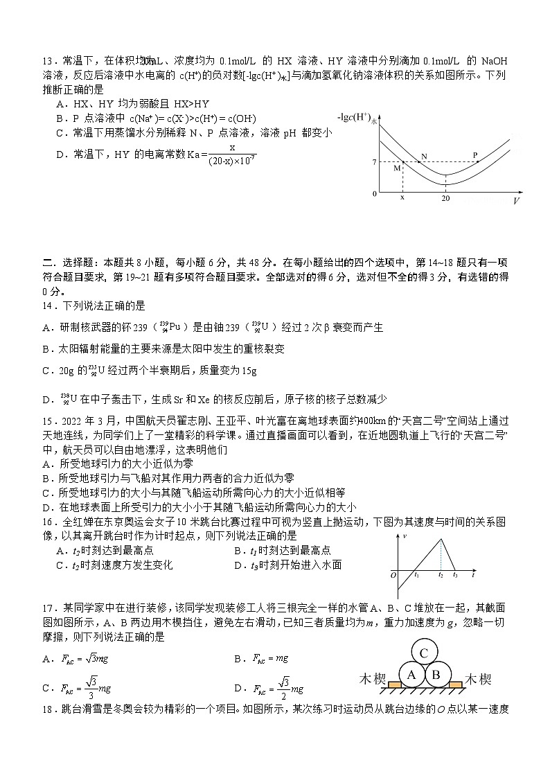2024成都双流中学高二上学期10月月考试题理综含答案03