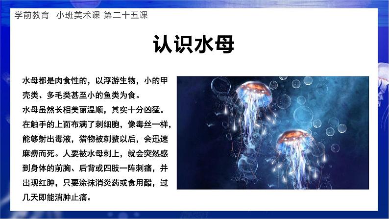 幼儿园小班美术课 第二十五课《漂亮的水母》课件+教案04
