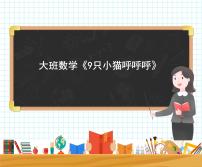 大班数学绘本游戏《9只小猫呼呼呼》课件