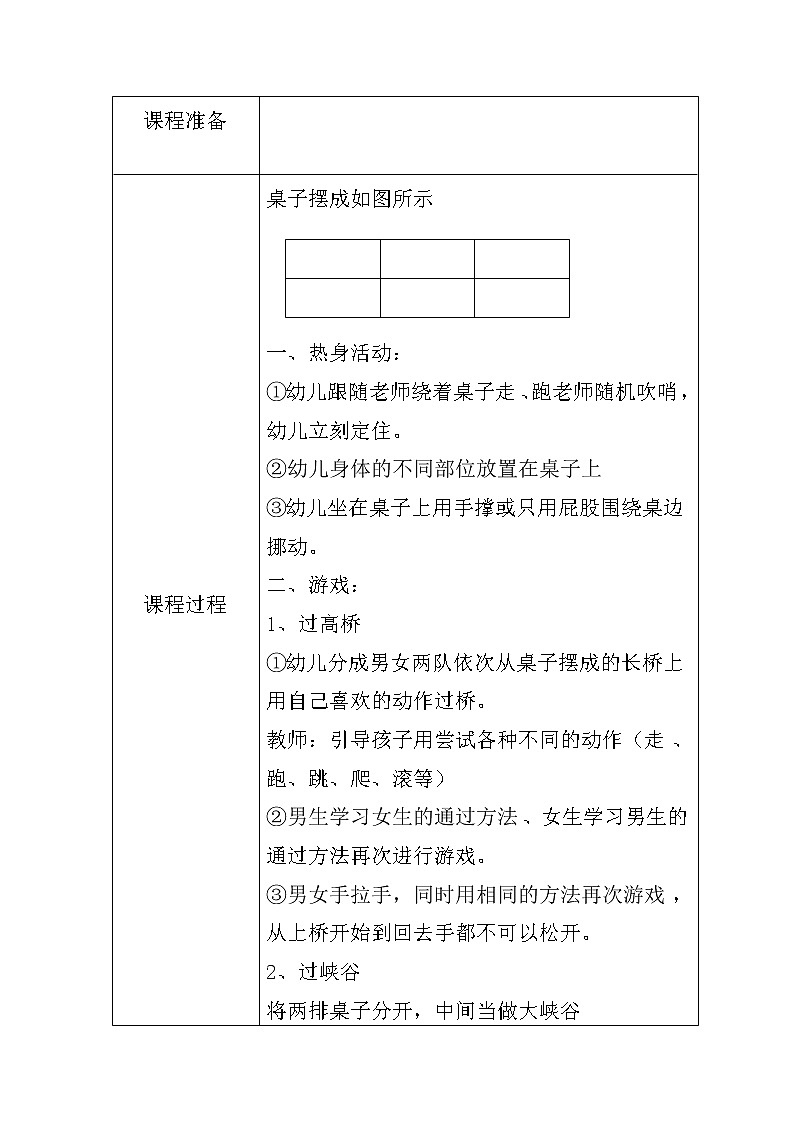 大班体育《好玩的桌子》教学设计02