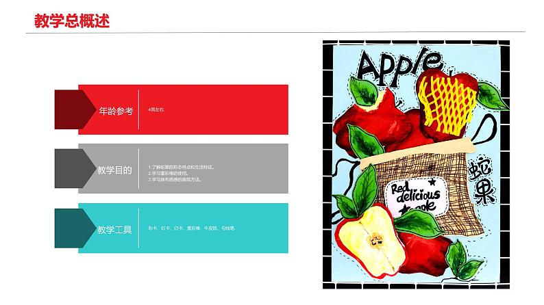 美味蛇果 少儿美术课件02