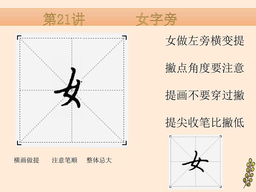 硬笔偏旁--21、22(女字旁、车字旁) 课件PPT-课件下载-教习网