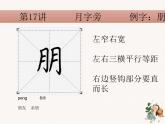 硬笔偏旁--17、18（月字旁、火字旁）课件PPT
