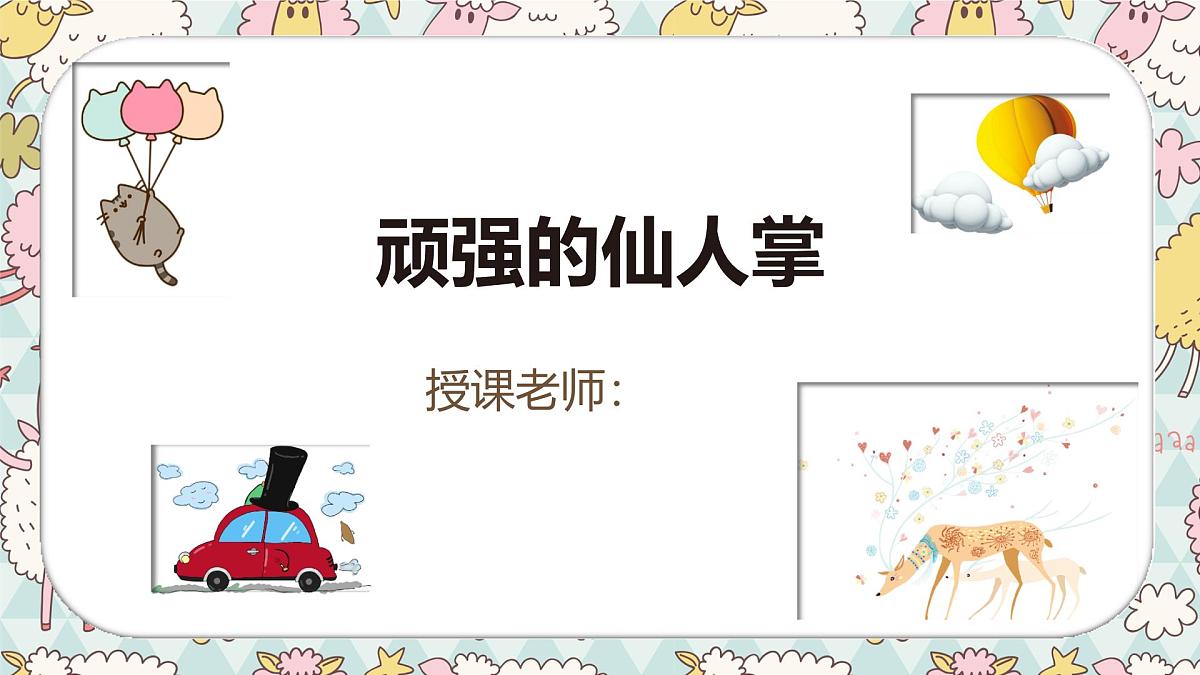 通用  学前教育  大班《顽强的仙人掌》课件第1页