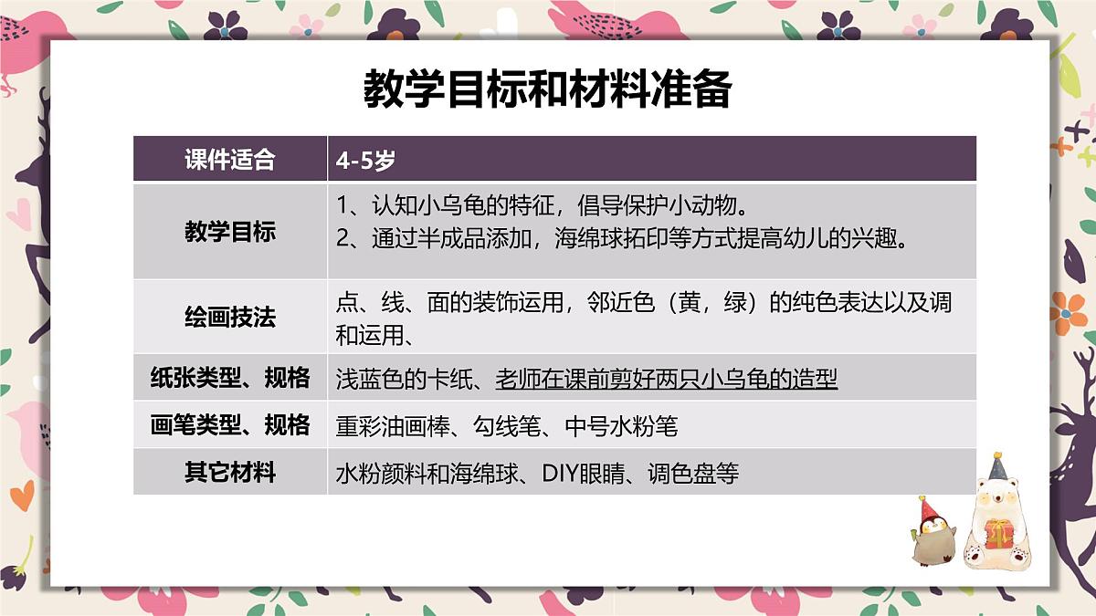 通用  学前教育  大班《爱玩耍的小乌龟》课件第3页