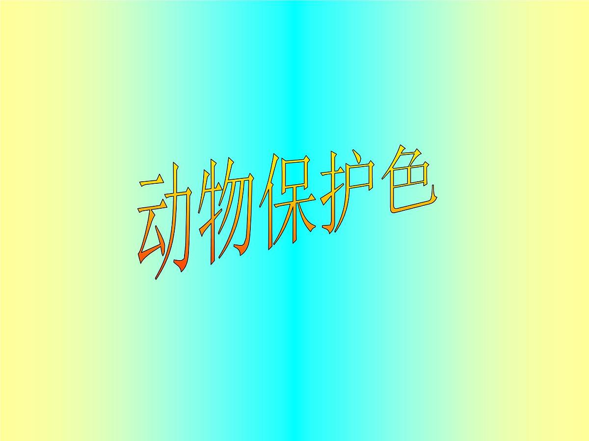 幼儿园中大班科学：动物保护色课件PPT第1页