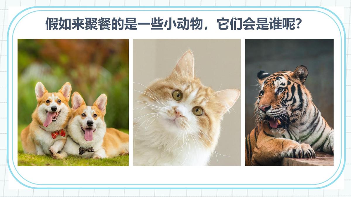 学前教育大班《假如动物去聚餐》课件第7页