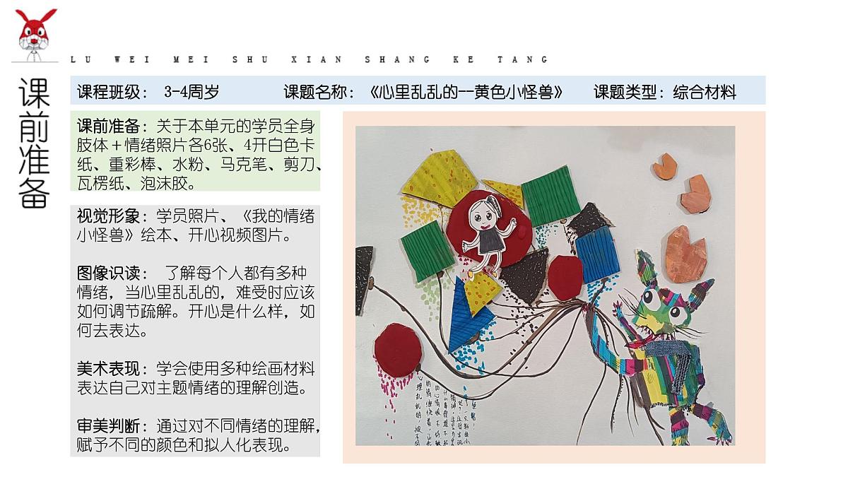 学前教育大班《心里乱乱的--黄色小怪兽》课件第2页