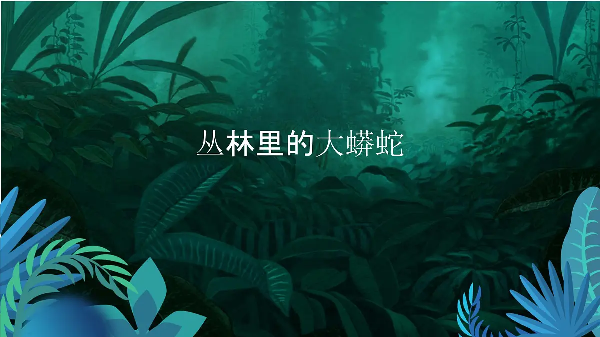 学前教育大班《丛林里的大蟒蛇》课件第1页