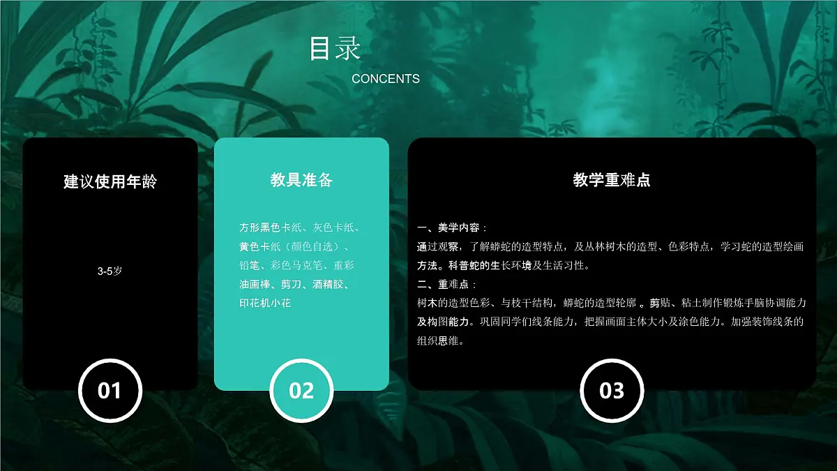 学前教育大班《丛林里的大蟒蛇》课件第2页