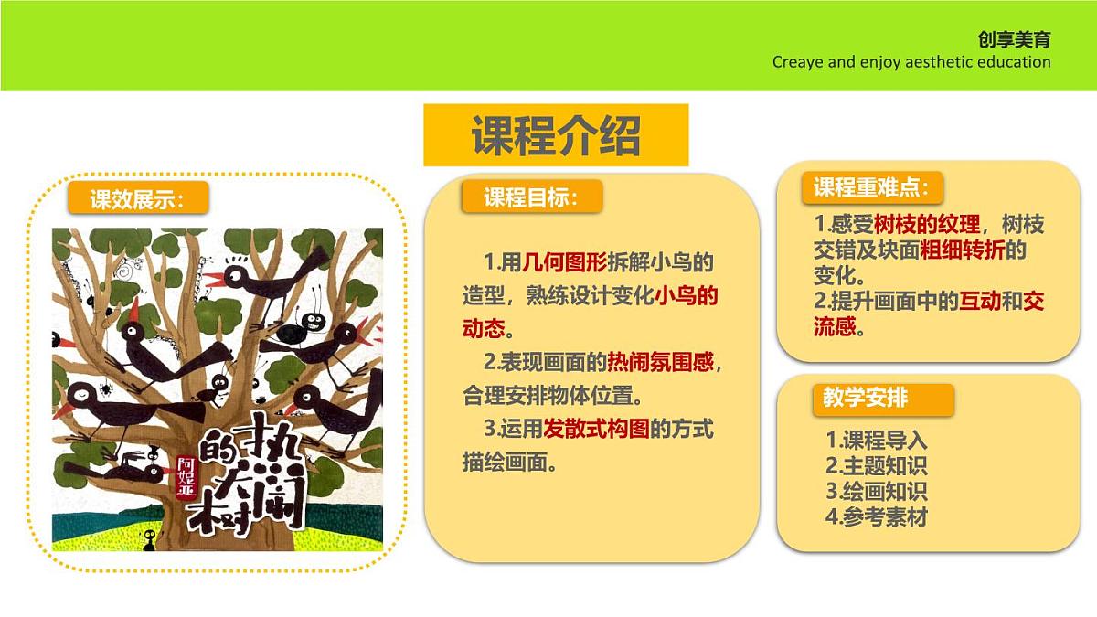 学前教育大班《热闹的大树》课件第2页