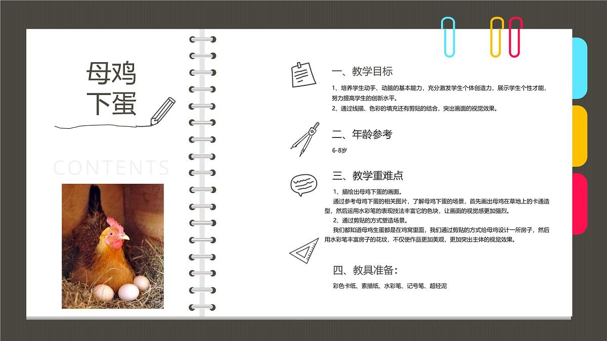 学前教育大班《母鸡下蛋》课件第2页