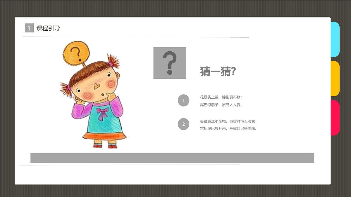 学前教育大班《美丽的孔雀》课件第4页